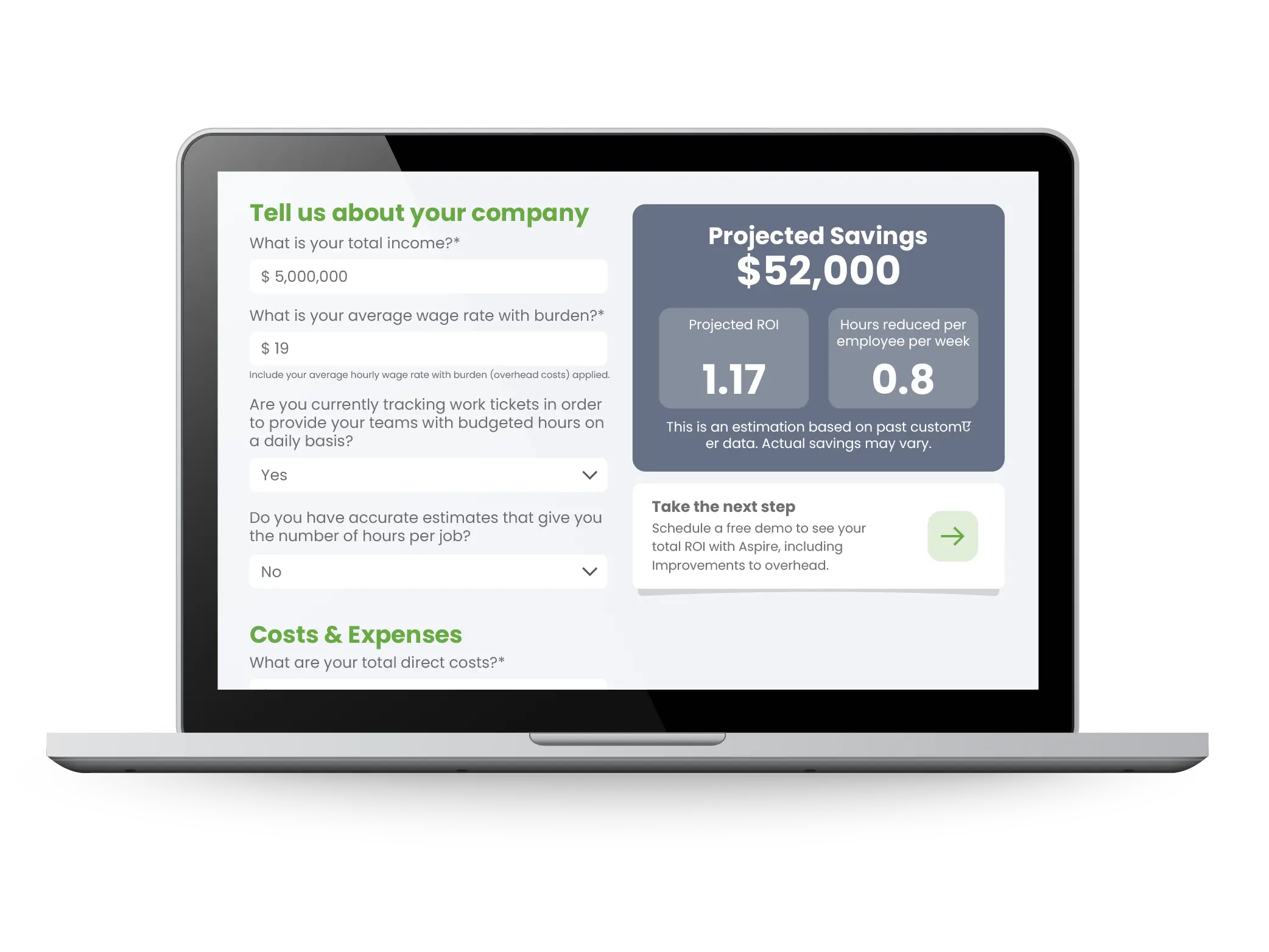 Card - ROI calculator for landscape companies - Image