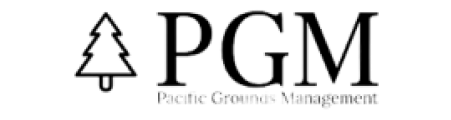 Logo | Pacific Grounds Management (PGM) | 451 px / 120 px | Black