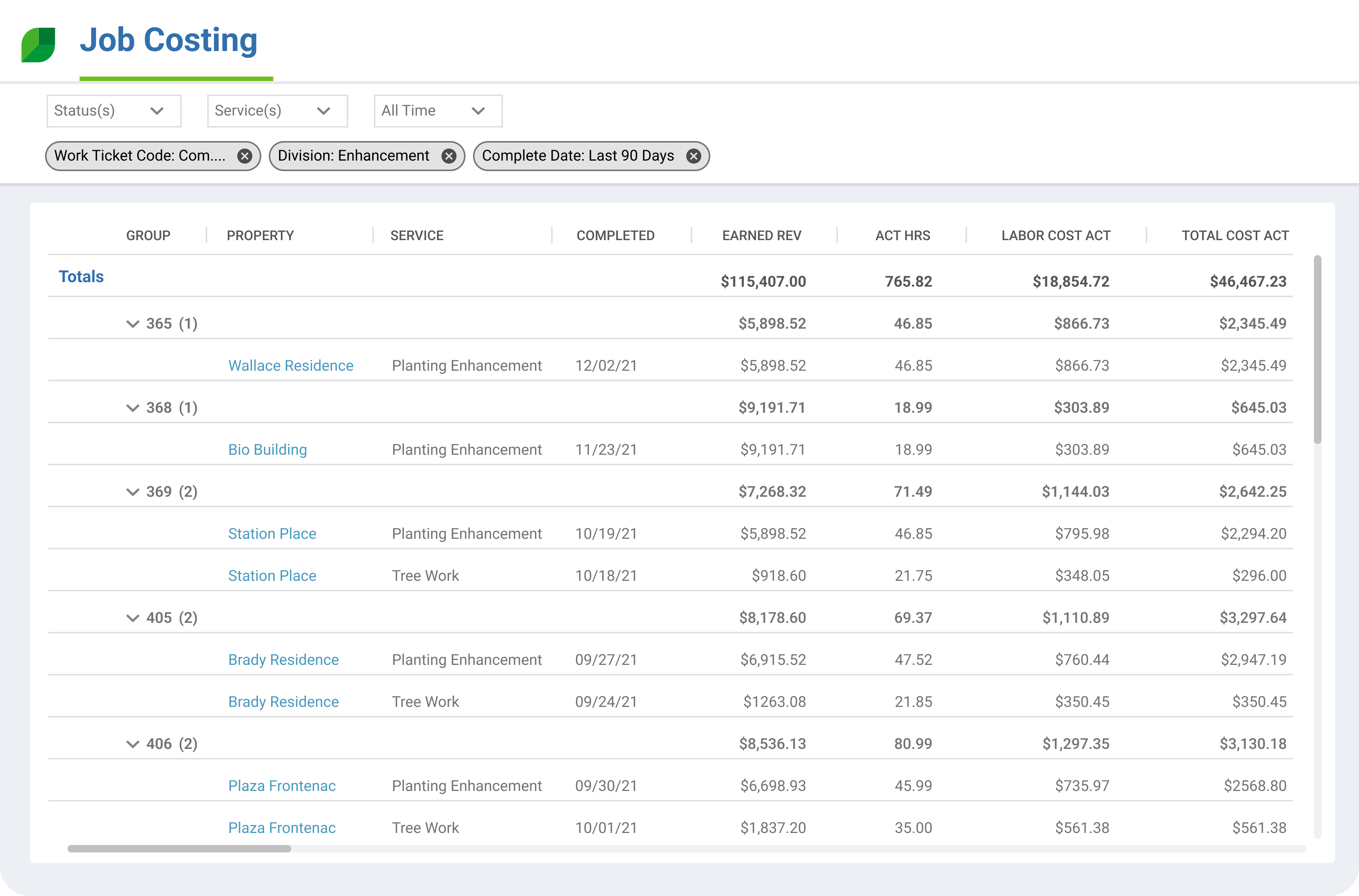 Product Illustration | Landscape Job Costing